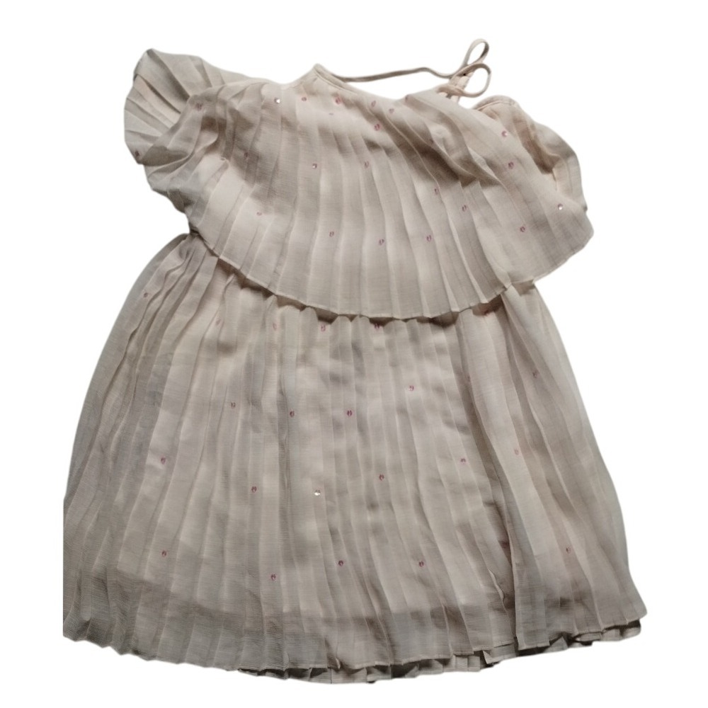Pleated Halter Top with Ruffle Overlay & Sequins - Party,‎ Cocktail Girls Size M